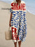 Women’s Vintage Fish Art Print Flowy Dress Multicolor / S