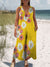 Women’s Vintage Flower Art Print Casual 100% Cotton Wide Leg Jumpsuit Multicolor / S