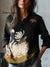 Women’s Vintage Flower Art Print Casual Cotton And Linen Shirt Multicolor / S