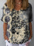 Women’s Vintage Flower Art Print Casual Cotton And Linen Shirt Multicolor / S