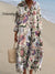 Women’s Vintage Flower Art Print Dress Multicolor / S
