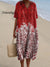 Women’s Vintage Flower Art Print Flowy Dress Multicolor / S