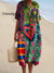 Women’s Vintage Flower Art Print Flowy Dress Multicolor / S