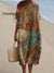 Women’s Vintage Flower Art Print Flowy Dress Multicolor / S