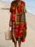 Women’s Vintage Flower Art Print Flowy Dress Multicolor / S