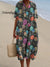 Women’s Vintage Flower Art Print Flowy Dress Multicolor / S