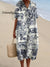 Women’s Vintage Flower Art Print Flowy Dress Multicolor / S