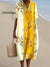 Women’s Vintage Flower Art Print Flowy Dress Multicolor / S