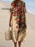 Women’s Vintage Flower Art Print Flowy Dress Multicolor / S