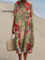 Women’s Vintage Flower Art Print Flowy Dress Multicolor / S