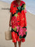 Women’s Vintage Flower Art Print Flowy Dress Multicolor / S