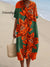 Women’s Vintage Flower Art Print Flowy Dress Multicolor / S