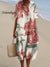 Women’s Vintage Flower Art Print Flowy Dress Multicolor / S