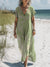 Women’s Vintage Flower Art Print Pocket Cotton Dress Multicolor / S