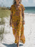 Women’s Vintage Flower Art Print Pocket Cotton Dress Multicolor / S