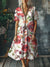Women’s Vintage Flower Art Print Pocket Cotton Dress Multicolor / S