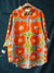 Women’s Vintage Flowers Art Print Casual Cotton And Linen Shirt Multicolor / S