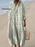 Women’s Vintage Geometry Art Print Cotton Dress Multicolor / S
