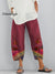 Women’s Vintage Loose Cotton-Linen Printed Casual Pants Color / S