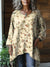 Women’s Vintage Lovely Floral Art Print Pocket Cotton Top Multicolor / Onesize