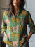 Women’s Vintage Lovely Leopard Art Print Casual Cotton And Linen Shirt Multicolor / S