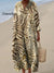 Women’s Vintage Lovely Leopard Pattern Art Print Cotton Dress Multicolor / S