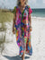 Women’s Vintage Lovely Ocean Fish Art Print Pocket Cotton Dress Multicolor / S