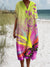 Women’s Vintage Mardi Gras Art Print Flowy Dress Multicolor / S