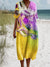 Women’s Vintage Mardi Gras Art Print Flowy Dress Multicolor / S