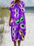 Women’s Vintage Mardi Gras Art Print Flowy Dress Multicolor / S