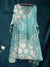 Women’s Vintage Ocean Turtle Art Print Pocket V-Neck Cotton Dress
