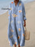 Women’s Vintage Plaid Pattern Art Print Cotton Dress Multicolor / S