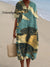 Women’s Vintage Sea Turtle Art Print Flowy Casual Dress Multicolor / S