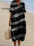 Women’s Vintage Shining Lines And Elegant Art Print Flowy Dress Multicolor / S