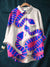 Women’s Vintage Snake Art Print Casual Cotton And Linen Shirt Multicolor / S