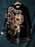 Women’s Vintage Snake Art Print Casual Cotton And Linen Shirt Multicolor / S